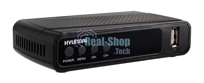 Приставка для цифрового ТВ Hyundai H-DVB520 черный, DVB-T2, DVB-T, DVB-C, HDMI, USB 2.0 х2