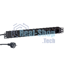 Блок розеток горизонтальный ExeGate ServerPro PDU-19H903 Al-9S-EU2, 19