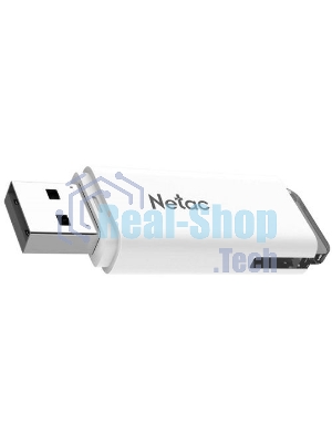 Флешка USB Netac U185 (NT03U185N-032G-20WH), 32Gb, USB 2.0, R/W 25/10, белый/серый