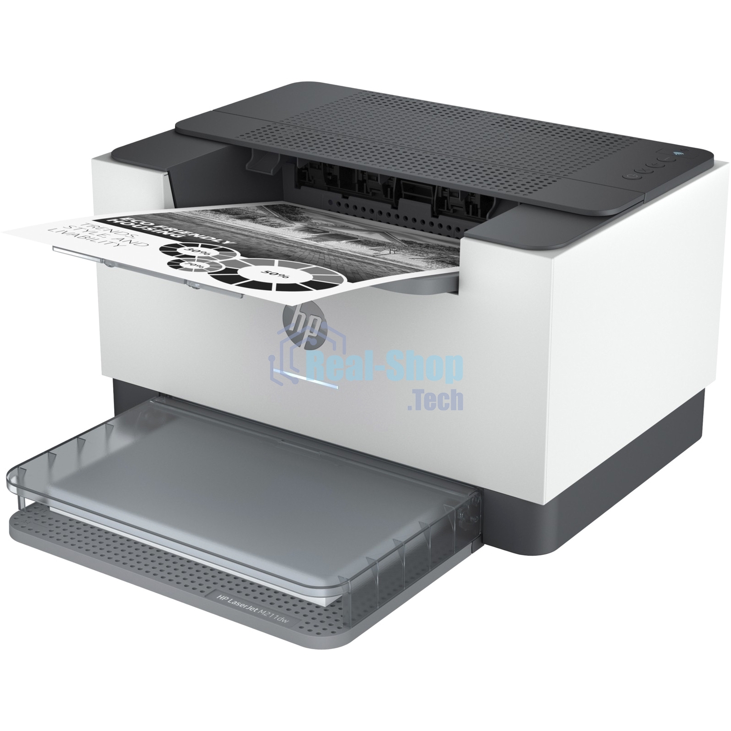 Принтер лазерный HP LaserJet M211dw (9YF83A), A4, ч/б, печ. до 29 стр/мин., 600 x 600 dpi, USB, RJ-45, Wi-Fi, Air Print, Mopria