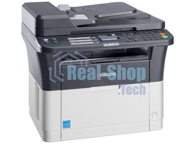 МФУ лазерное Kyocera Ecosys FS-1025MFP (1102M63RU0/1102M63RUV/1102M63RU2/1102M63NX2/1102M63DZ2), A4, ч/б, печ. до 25 стр/мин., скан. до 18 стр/мин. (ч/б) 6 стр/мин. (цвет), 600 x 1800 dpi (печать) 600x600dpi (скан), USB, RJ-45