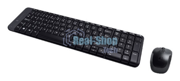 Комплект клавиатура+мышь Logitech MK220 беспроводной, USB, 1000 DPI, чёрный