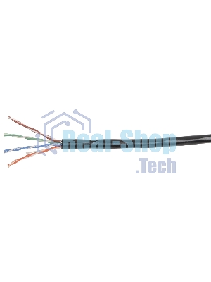 Кабель связи ITK витая пара U/UTP, cat.5e 4х2х24AWG solid, LDPE, 305м, черный