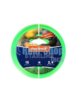 Леска для садовых триммеров Patriot Starline d=2.4мм L=15м (805201061)