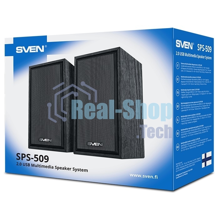 Акустическая система SVEN SPS-509 2.0 (2x3W, USB+БП) дерево, черный