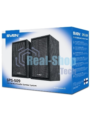 Акустическая система SVEN SPS-509 2.0 (2x3W, USB+БП) дерево, черный