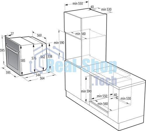 Независимая духовка Gorenje BOSX6737E09BG, встраиваемый