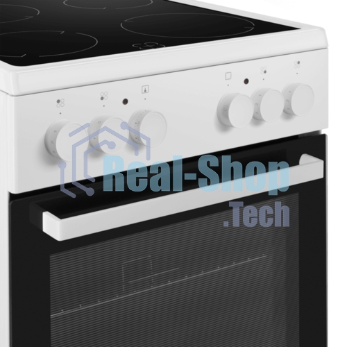 Плита электрическая Maunfeld MEC55CW07 белый, конфорок 4 шт, духовка 60 л, 50 см x 85 см x 60 см