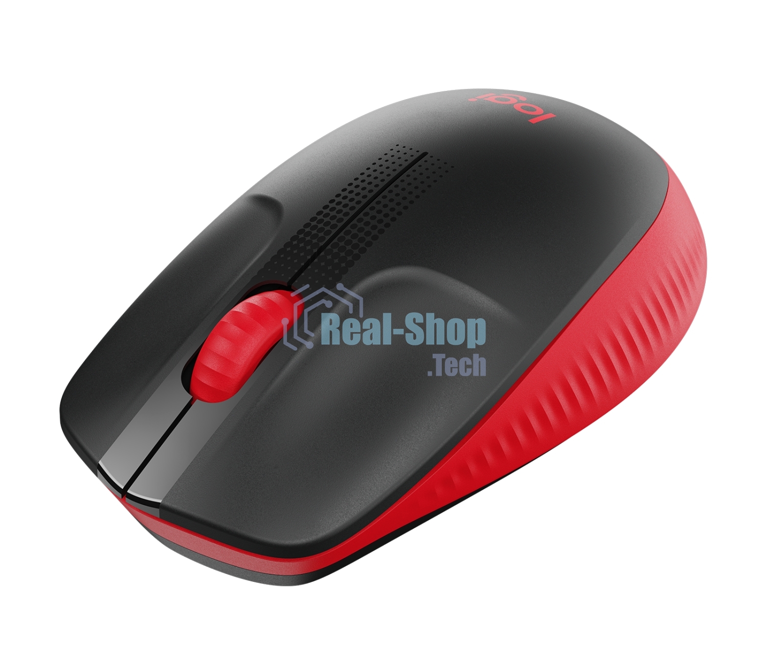 Мышь беспроводная Logitech M190 черный/красный, 1000 dpi, радиоканал, USB, кнопки - 3