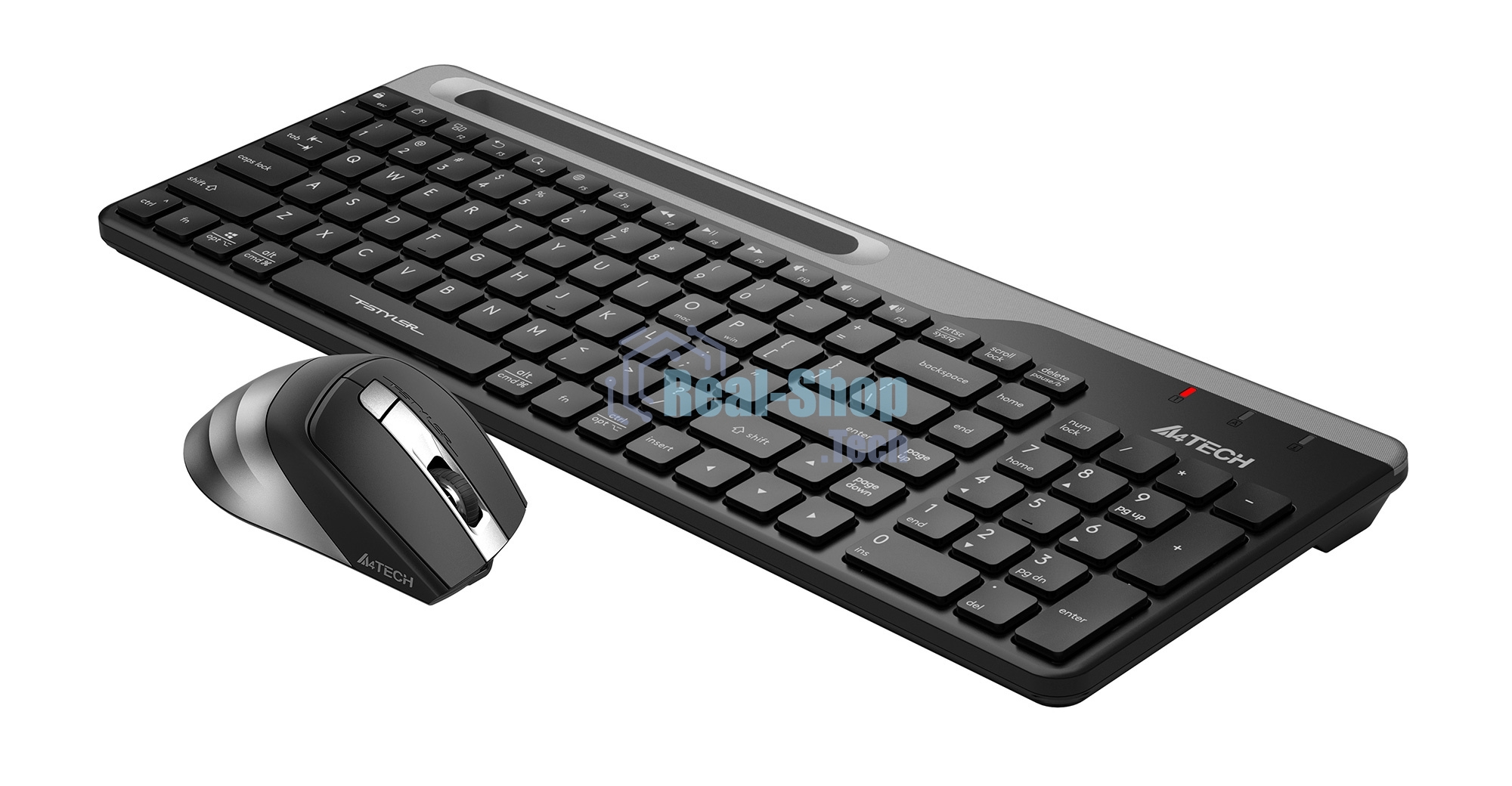 Комплект клавиатура+мышь A4Tech FStyler FB2535C беспроводной, USB + Bluetooth, 2000 DPI, черный