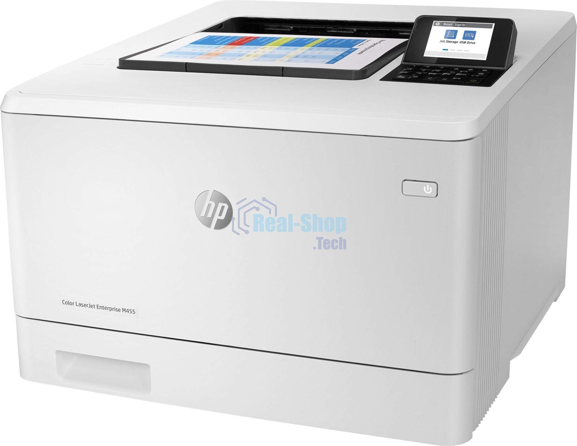 Принтер лазерный HP Color LaserJet Pro M455dn (3PZ95A), A4, цветной, печ. до 27 стр/мин., 600 x 600 dpi, USB, RJ-45, Air Print, Mopria