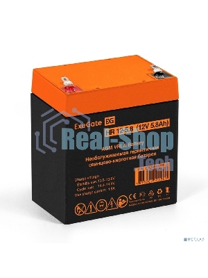 Батарея для ИБП ExeGate EX285951RUS HR 12-5.8 (12V 5.8Ah 1223W, клеммы F2)
