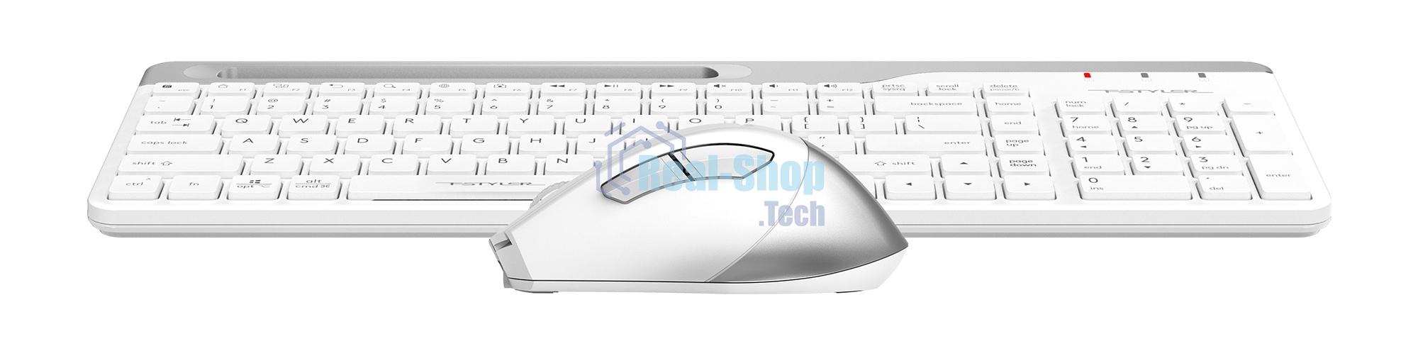 Комплект клавиатура+мышь A4Tech FStyler FB2535C беспроводной, USB + Bluetooth, 2000 DPI, белый