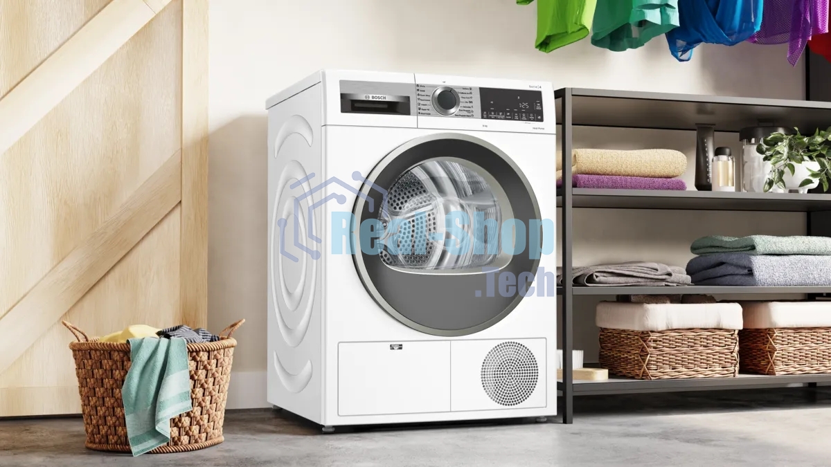 Сушильная машина Bosch WQG1420AME белый, 9 кг, сушка - конденсационная, программ - 15, 59.8 x 84.2 x 64.8 см