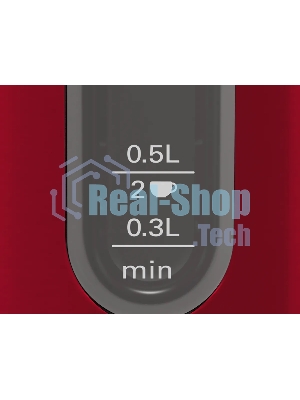 Электрочайник Bosch TWK4P434 красный, 1.7 л, 2400 Вт, скрытый нагревательный элемент