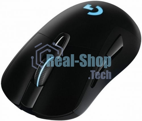 Мышь игровая Logitech G703 Lightspeed черная, сенсор 100-25600dpi (Hero25K), беспроводная 2.4GHz + USB 1,8м, 5 программируемых кнопок + колесо прокрутки, RGB-подсветка, под правую руку
