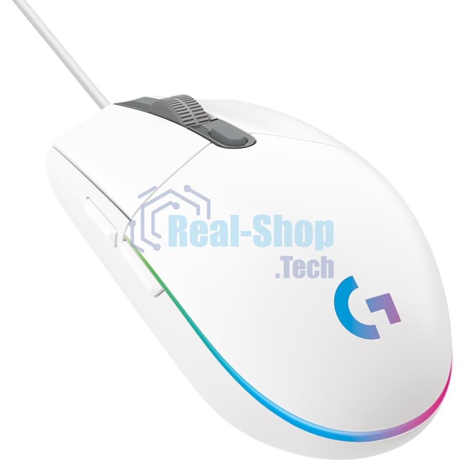 Мышь проводная Logitech G102 LIGHTSYNC белый, 8000 dpi, USB, кнопки - 6