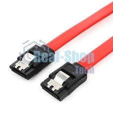 Кабель интерфейсный SATAIII Cablexpert CC-SATAM-DATA-0.8M, 80 см, 7pin/7pin, защелка, пакет