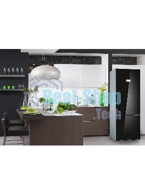 Холодильник Bosch KGN49LB30U черный двухкамерный 330/105л морозилка снизу, No Frost