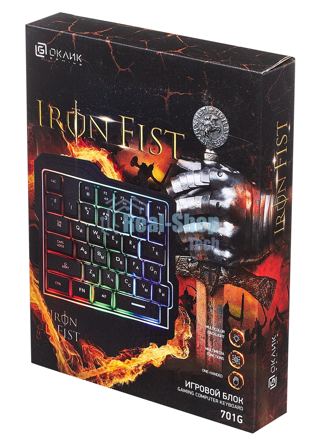 Цифровой блок Oklick 701G IRON FIST проводная, USB Type-A, чёрный