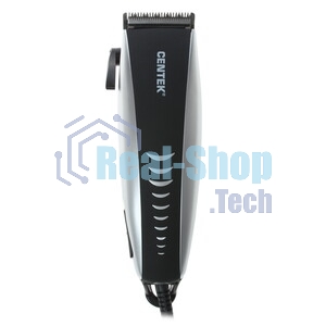 Машинка для стрижки Centek CT-2123 (черный/серебро) 10Вт, стальные лезвия, прорезиненный корпус