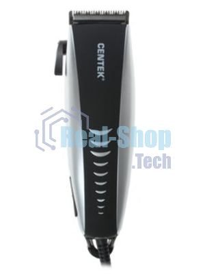 Машинка для стрижки Centek CT-2123 (черный/серебро) 10Вт, стальные лезвия, прорезиненный корпус