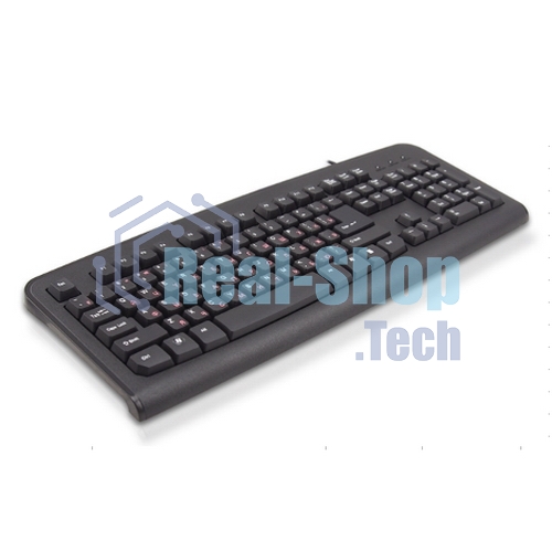 Клавиатура проводная Lime K-0494 RLSK USB Standart Black 104 keyboard with RUS/LAT keys and Special scroll key, Rus(red)/Lat(белый)