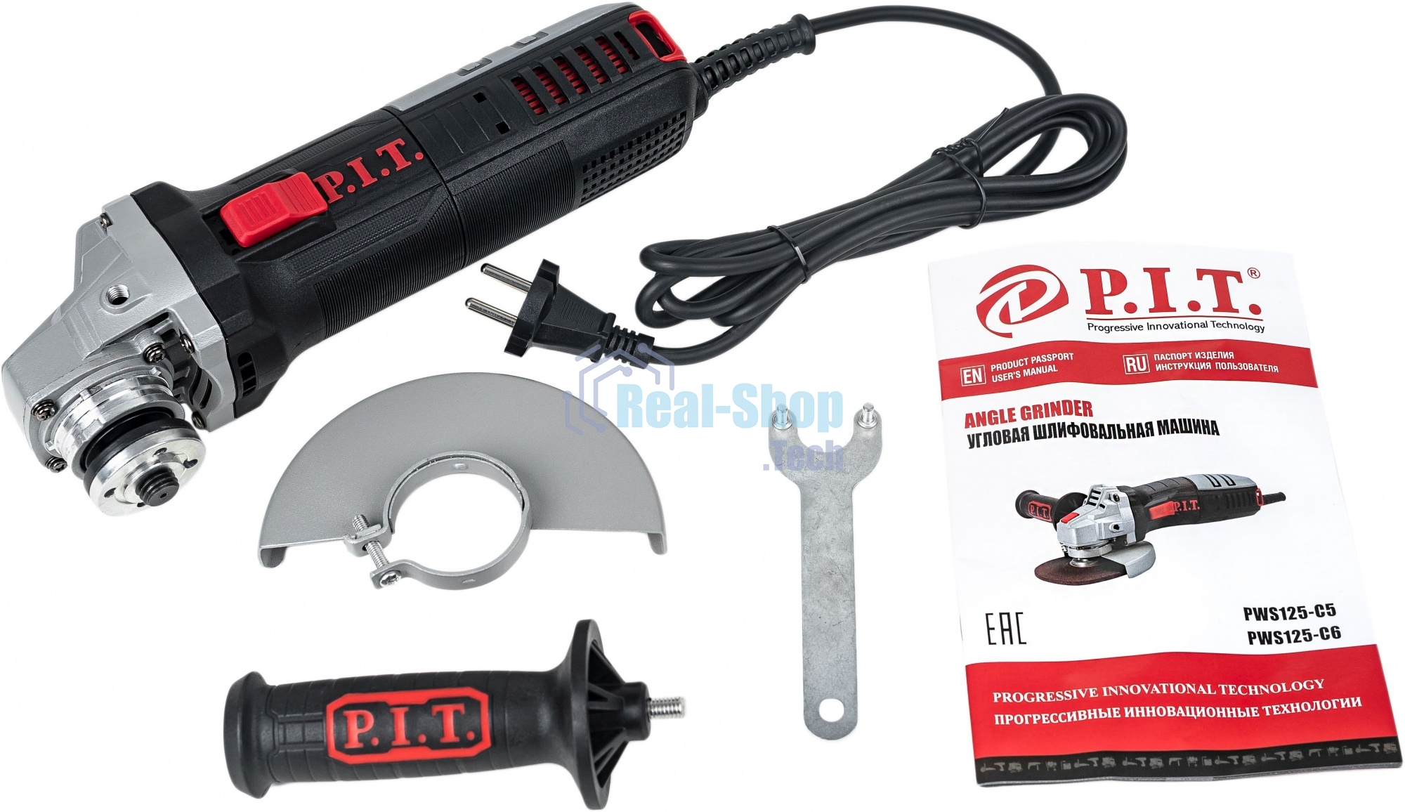 Угловая шлифовальная машина P.I.T. PWS125-C5 d=125мм