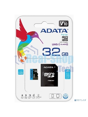 Флеш карта microSD 32Gb ADATA microSDHC Class 10 UHS-I A1 100/20 MB/s (SD адаптер)