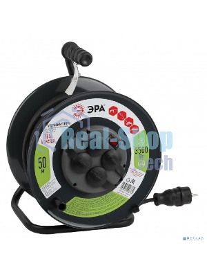 Удлинитель силовой RMx-4es-3x1.5-50m-IP44(KG) на метал. катушке с/з 4 гнезда 50 м КГ 3х1.5 Эра