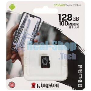 Флеш карта microSDXC 128Gb Kingston SDCS3/128Gb Canvas Select Plus + adapter
