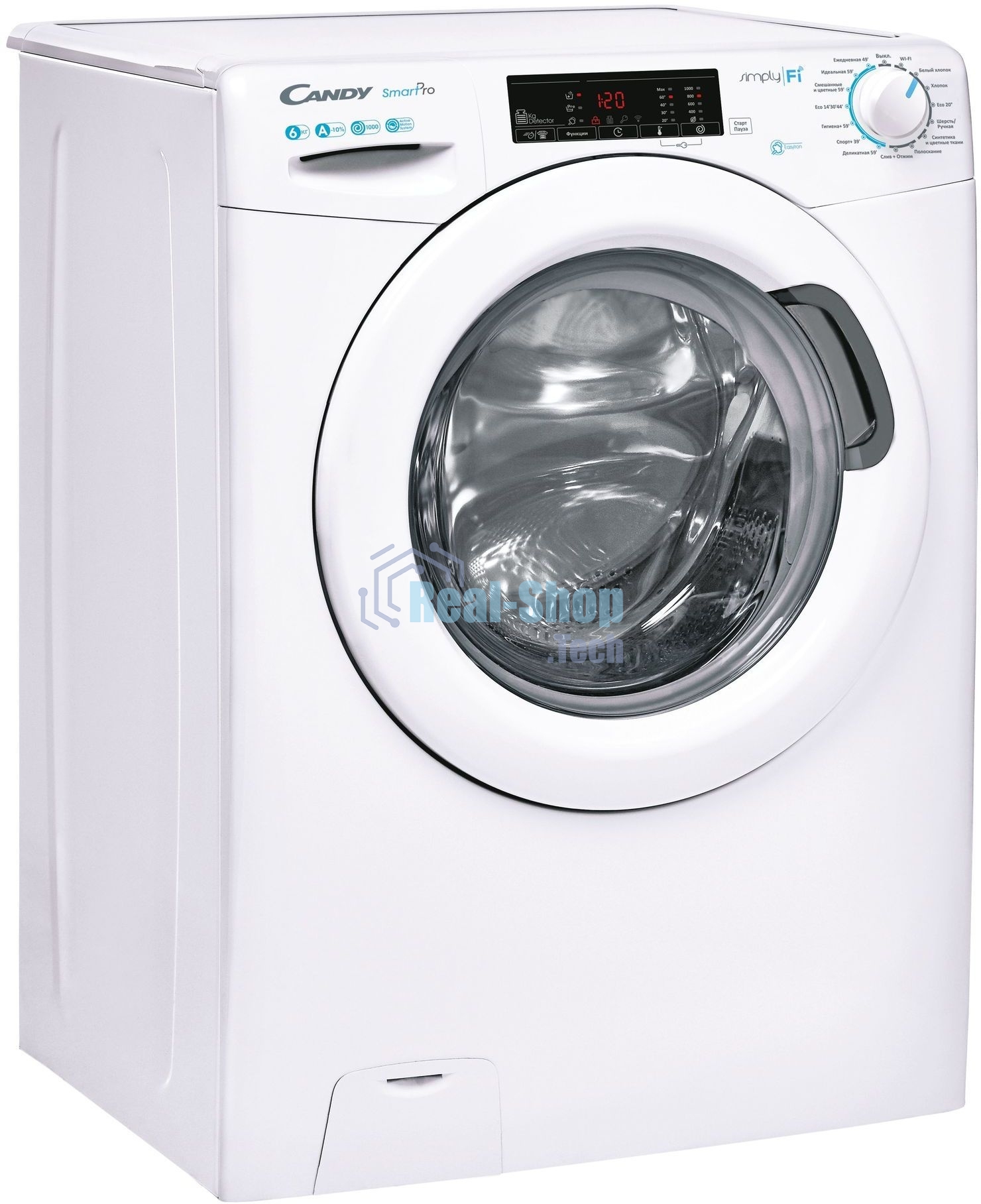 Стиральная машина Candy Smart Pro CSO34 106T1/2-07 белый, загрузка фронтальная 6 кг, 1000 об/мин., класс: А