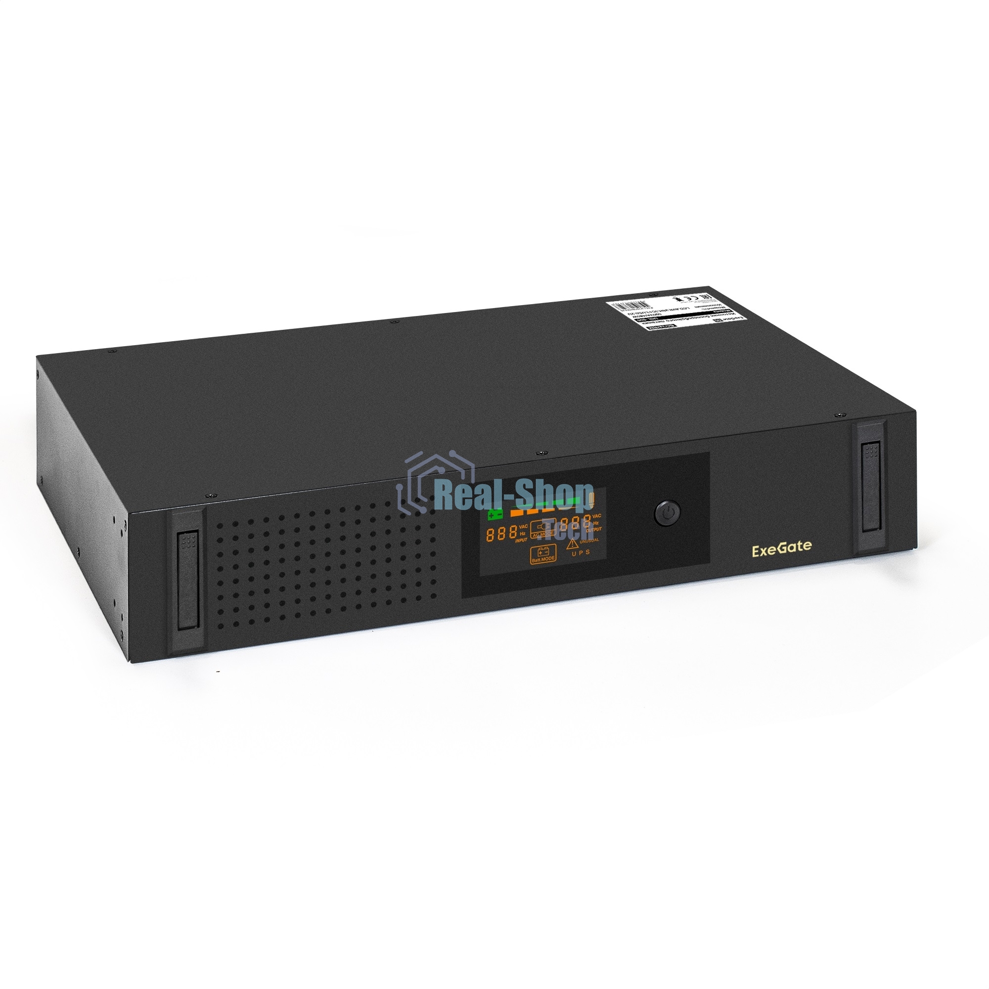 ИБП ExeGate ServerRM UNL-850.LCD.AVR.2SH.3C13.USB.2U (850VA/510W, Color LCD, AVR, 2*Schuko+3*C13, USB, батарея 12V 9Ah, 2U, установка в стойку, Black)