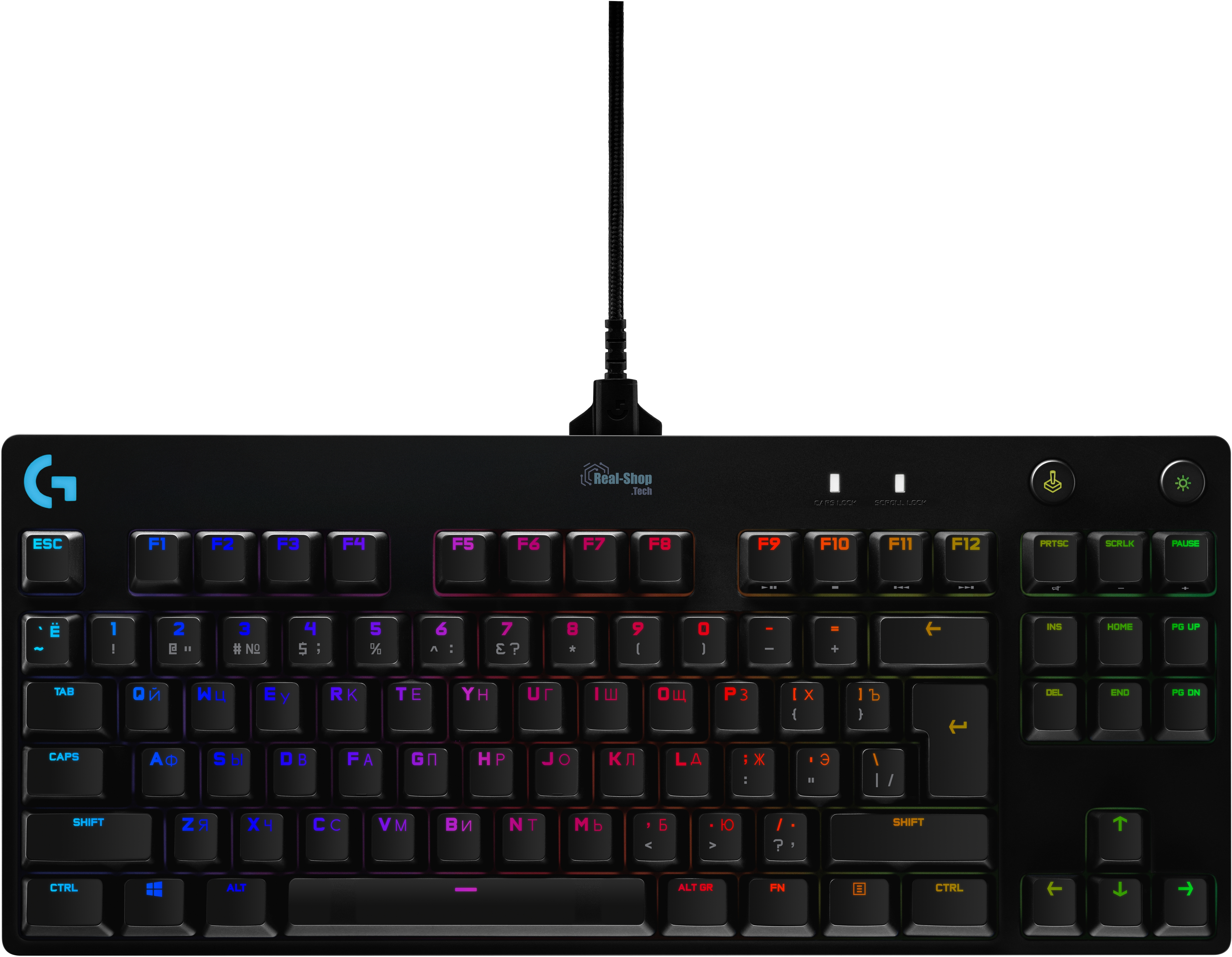 Клавиатура Logitech Gaming PRO проводная, USB Type-A, чёрный