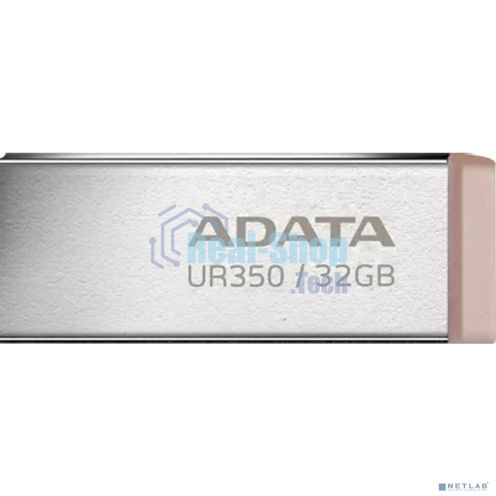 Флешка USB ADATA UR350 (UR350-32G-RSR/BG), 32G, USB 3.2, R/W 100/15, серебристый/коричневый
