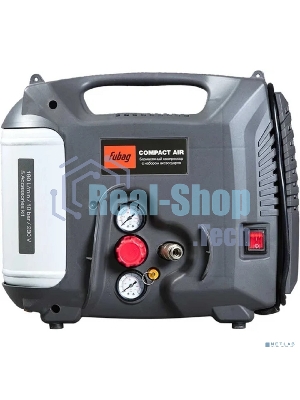 Компрессор FUBAG COMPACT AIR 6412320 ( Ресивер 5 л, Произв-сть 180 л/мин, Давление 10 бар, Мощность 1300 Вт, Напряжение 230/50 В/Гц, Вес 8.4 кг )