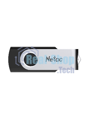 Флешка USB Netac U505 (NT03U505N-032G-20BK), 32Gb, USB 2.0, R/W 70/30, черный/серебристый