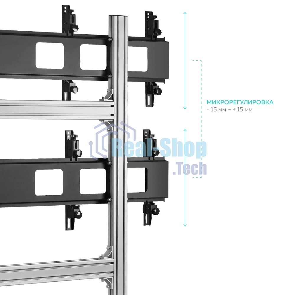 Напольный мобильный стенд ONKRON FSPRO2L-22 для видеостен 2х2 4 x 40”- 50