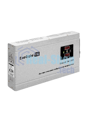 Стабилизатор напряжения ExeGate Master AV-1500 (1500ВА, 140-260В, цифр. индикация вход/вых. напряжения, 220В±8%, КПД 98%, 5 уровней защиты, задержка, метал.корпус, евророзетка, RTL)