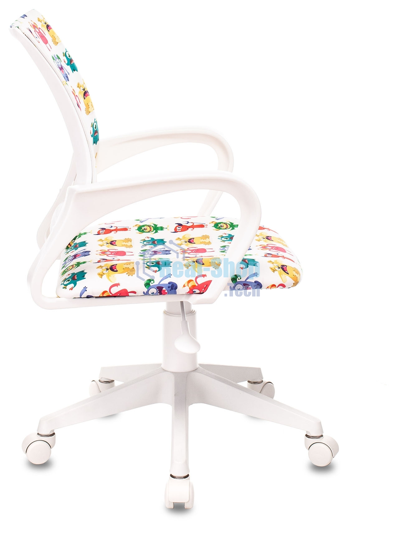 Кресло Бюрократ BuroKIDS 1 W белый, ткань, 120 кг