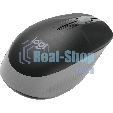 Мышь беспроводная Logitech M190 черный/серый, 1000 dpi, радиоканал, USB, кнопки - 3