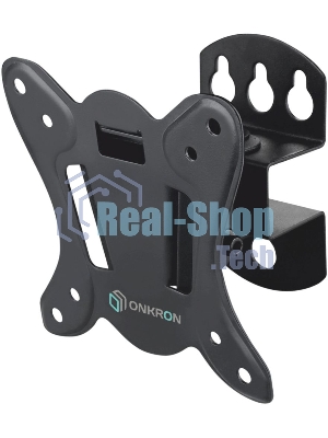 Кронштейн ONKRON Кронштейн ONKRON 17-27'' макс 100*100 мм, наклон -+ 8º, поворот: 45°, от стены 85 мм, макс вес 25кг, черный