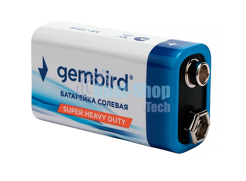 Батарейки солевые Gembird Gb-6F22-6B, тип Крона(6F22), 6шт, коробка