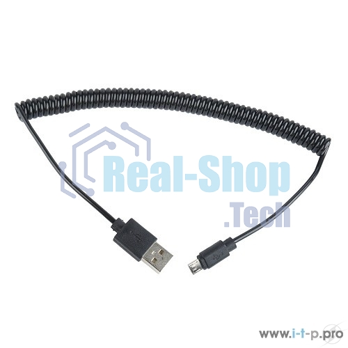 Кабель Cablexpert USB2.0 Pro, AM/microBM 5P, 1.8м, витой, черный, пакет (CC-mUSB2C-AMBM-6)
