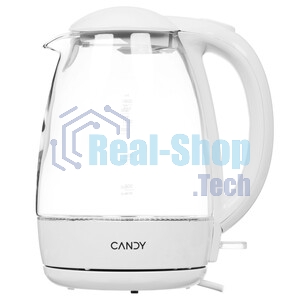 Электрочайник Candy CK-300 белый, 1.8 л, 2200 Вт, скрытый нагревательный элемент