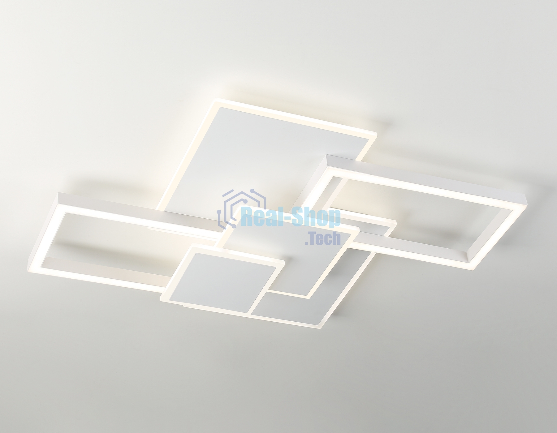 Потолочный светодиодный светильник Ambrella light FA1031/5 WH белый 95W 3000K-6400K 705*500*95 (ПДУ ИК)