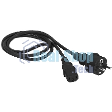 Шнур питания Lanmaster C13-Schuko прямая, 3х0.75, 220В, 10А, черный, 5 метров