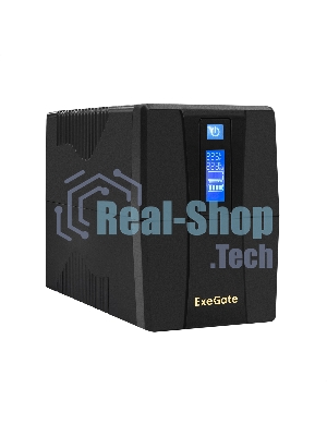 Источник бесперебойного питания ExeGate Power Smart ULB-1000.LCD.AVR.4C13 1000VA/550W, LCD, AVR, 4*C13, черный