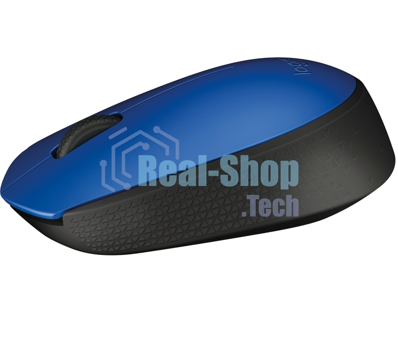 Мышь беспроводная Logitech M171 синий, 1000 dpi, радиоканал, USB, кнопки - 3