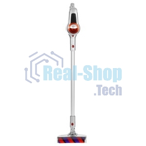 Пылесос вертикальный Sharp ECSB72RS серебристый/красный, питание от аккумулятора, 95 Вт, уборка сухая, пылесборник 1 л, работа от АКБ max 36 мин